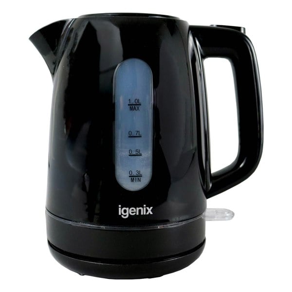 igenix 1 Litre Cordless Jug Kettle, 2200W, Black