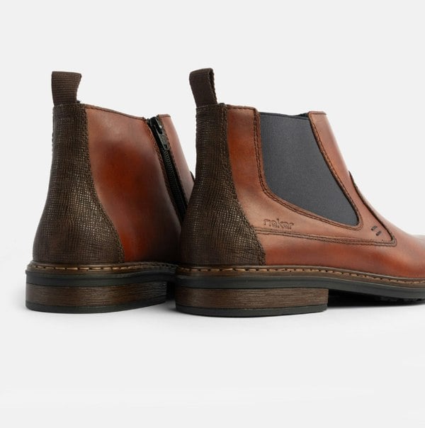 Rieker 17654-22 Mens Leather Boots - Brown