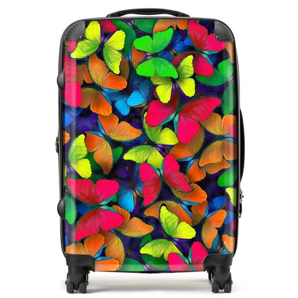 Warren Reed Rainbow Butterflies Suitcase