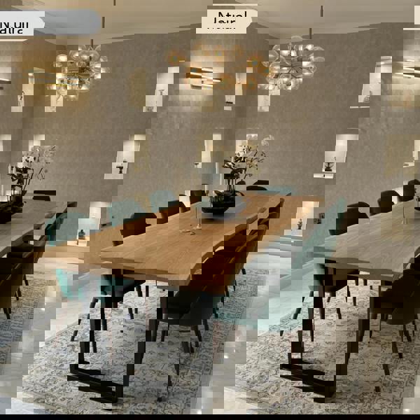 TRL Furniture Live Edge Premium Solid Oak Dining Table