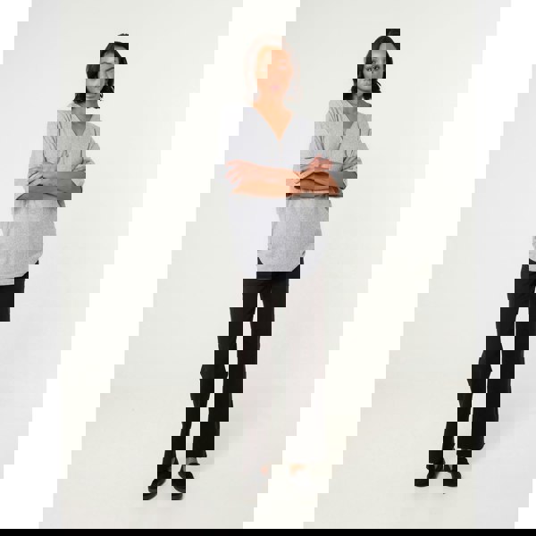 Blue Vanilla Plain Half Zip Top