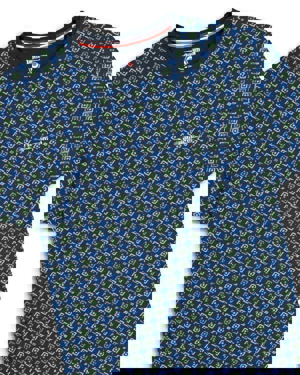 Lambretta Mens All Over Geometric Smart Classic Retro T-Shirt