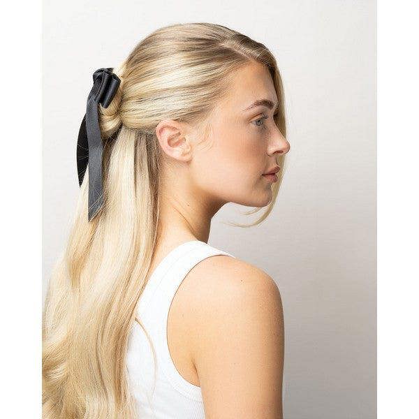 Brushworks Satin Hair Bow Duo – Red & Black