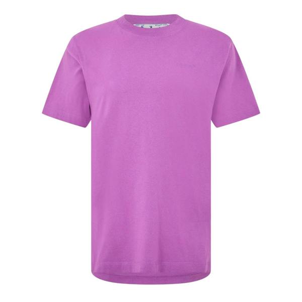 Off White Mens Graphic Print T-Shirt - Orchid - 