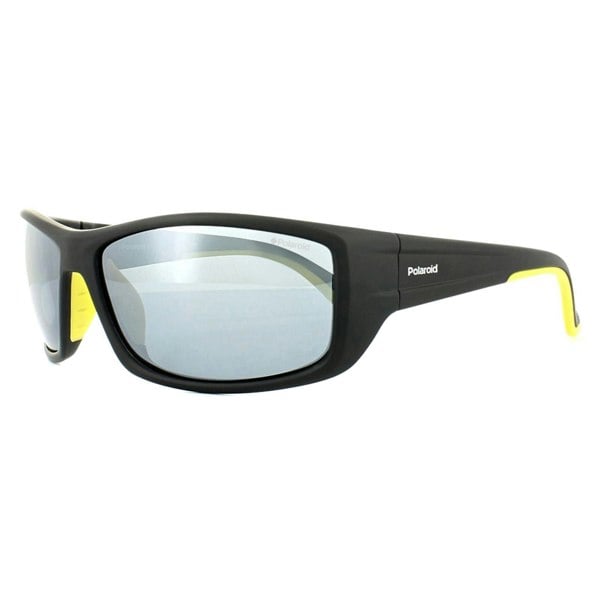 Polaroid Sport Sunglasses PLD 7011/S 71C EX Black Yellow Grey Silver Mirror Polarized