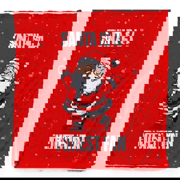 BritishmadeGifts Santa is a Forest Football Fan - Luxury Fleece Blanket 150cm X 150cm