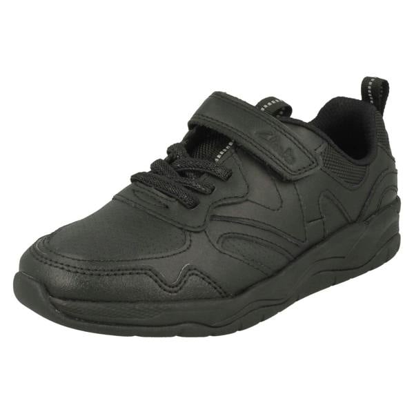 Clarks Boys Clarks Lightweight Paw Print Detailed School Shoes Clowder Sprint