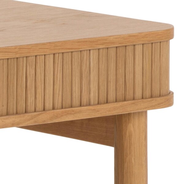Wyld Haus Copenhagen Natural Oak Wood Etched Office Desk 2 Tambour Doors