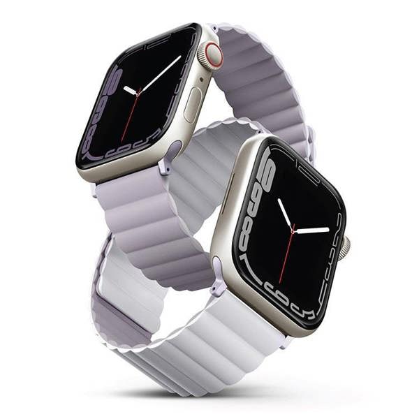 Uniq Revix Strap for Apple Watch 7/8/9/10/SE/SE2/Ultra 42/44/45/49mm White and Lilac - UNIQ-45MM-REVLILWHT