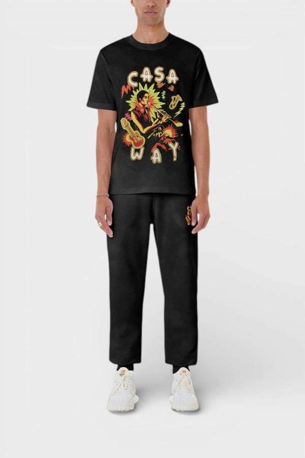 Casablanca Printed T-Shirt Music For The People Faded Black