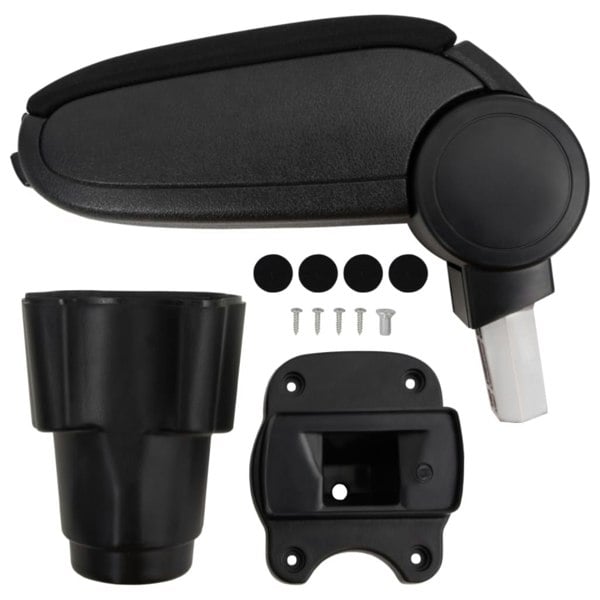 Berkfield Car Armrest Black 12x33x(34-50) cm ABS