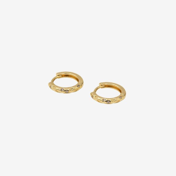 Uchi & Soto Kin Stone Huggie Hoop Earrings