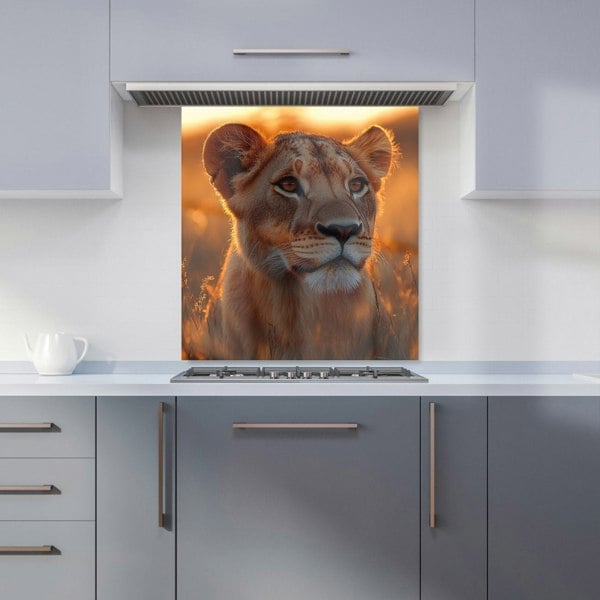 Warren Reed Lioness Glass Kitchen Splashback - 00045