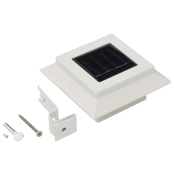 Berkfield Outdoor Solar Lamps 6 pcs LED Square 12 cm White