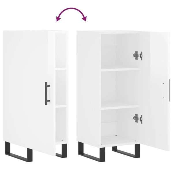 Berkfield Sideboard High Gloss White 34.5x34x90 cm Engineered Wood