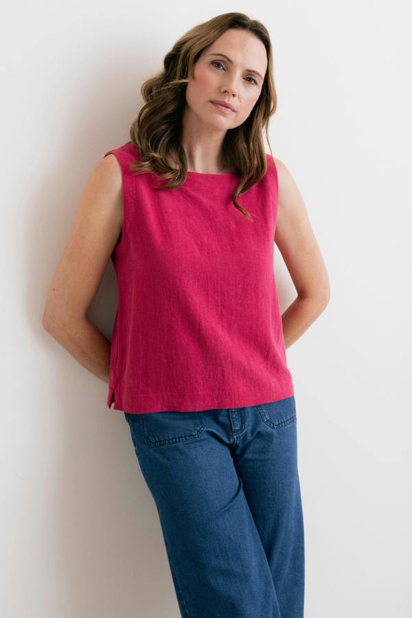 Lily & Me Allium Two Way Button Through Vest Boysenberry
