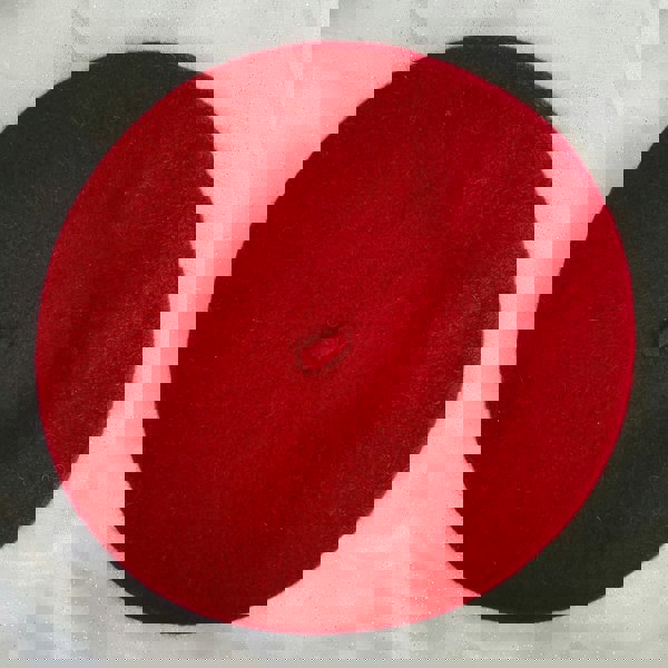 red beret red vintage hat red wool beret