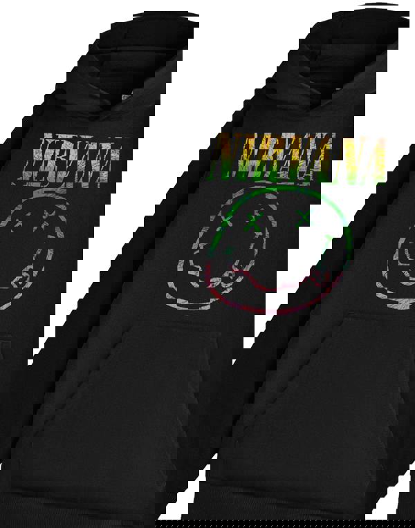 Nirvana Unisex Black Rainbow Hoodie