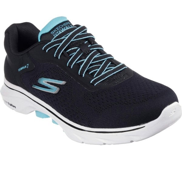 Skechers GO WALK 7 - Cosmic Waves Women's Trainers in Black/Turquoise