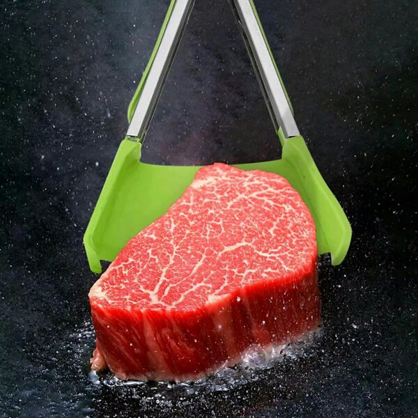 Dyzi 2 in 1 Spatula and Tongs Grip and Lift Kitchen Cooking Utensil