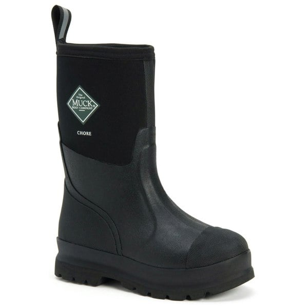 Muck Boots Chore Classic Mid Patterned Unisex Wellington Boots in Black
