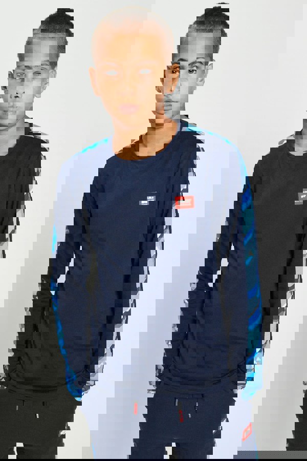 Beat Boyz Club Distortion Long Sleeve T-Shirt - Navy