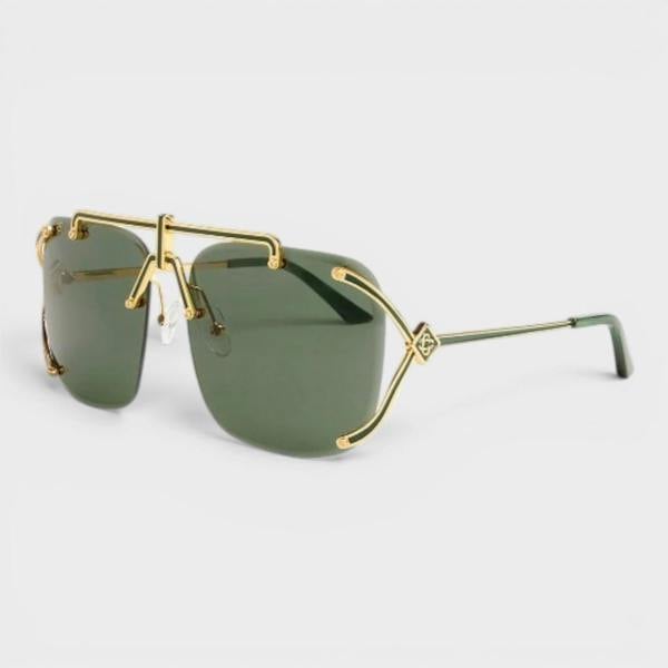 Casablanca Stainless Steel Aviator Yellow Gold Green