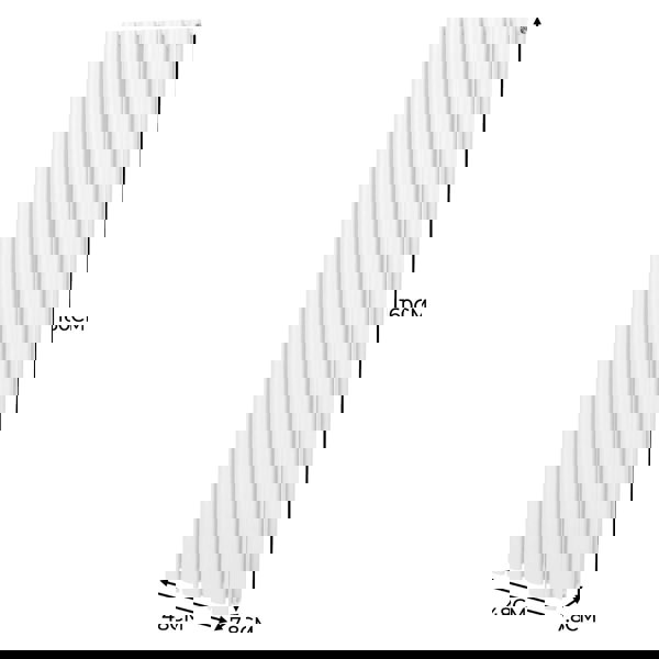 Monstershop Oval Column Radiator – 1600mm x 480mm – White