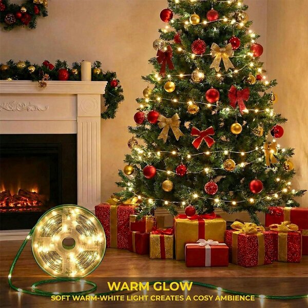 Shatchi 500 LED Green Cable String Light with Warm White Effect