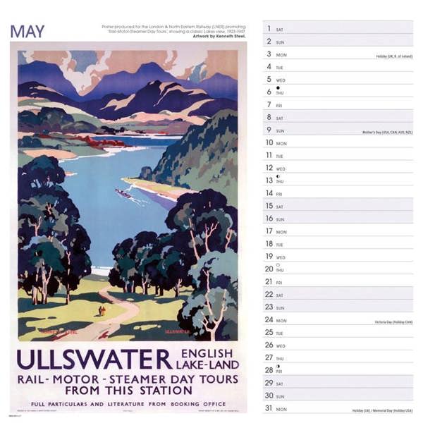 National Railway Museum, North West England Poster Art Calendar 2027, Wall Calendars, Month To View, Travel, Gift