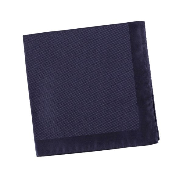 Alexander McQueen woven silk pocket square in periwinkle blue