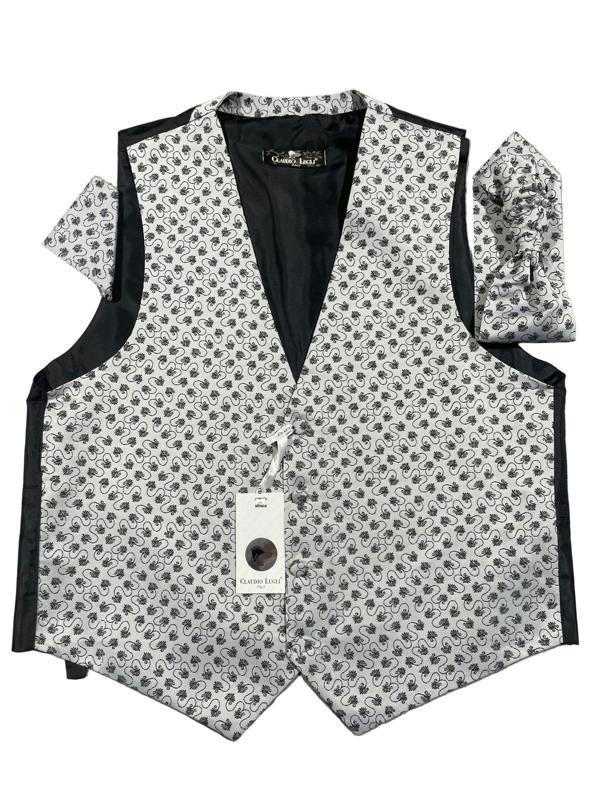 FLORAL WAISTCOAT, CRAVAT AND HANDKERCHIEF SET - Claudio Lugli Shirts