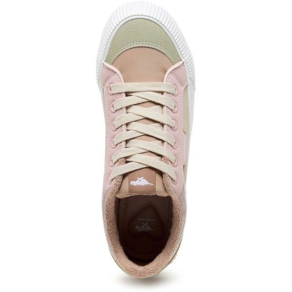 Rocket Dog Cheery Blocked PU/Seude Women's Taupe Trainers