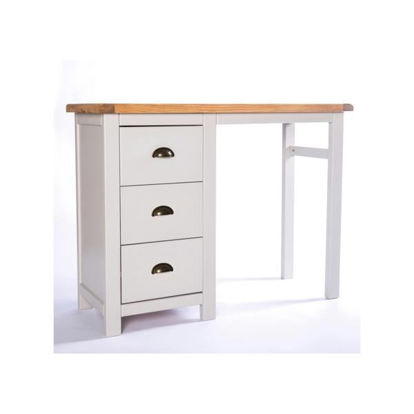 Argenta 3 Drawer Desk - Dressing Table Brass Cup Handle