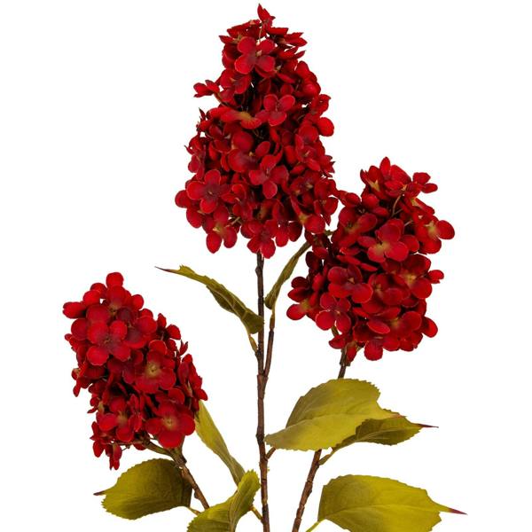 Wyld Haus Set of 3 Artificial Flowers Dark Red Spear Hydrangea Spray