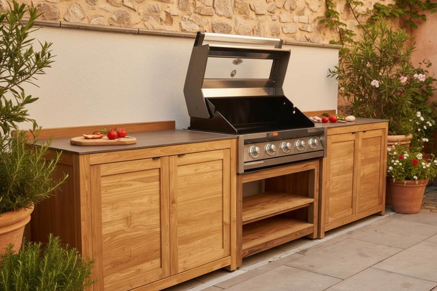 Ocean Designs Barletta Teak Outdoor Kitchen Set 6