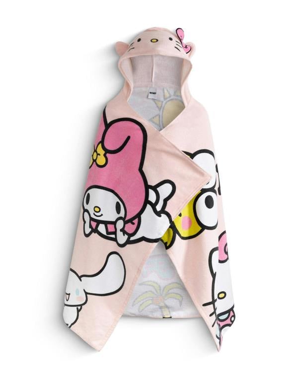 Vanilla Underground Hello Kitty & Friends Girls Pink Sunshine Poncho Towel (One Size)