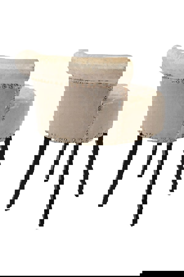 Living and Home Luxury Ice Velvet Champagne Upholstery Dressing Stool