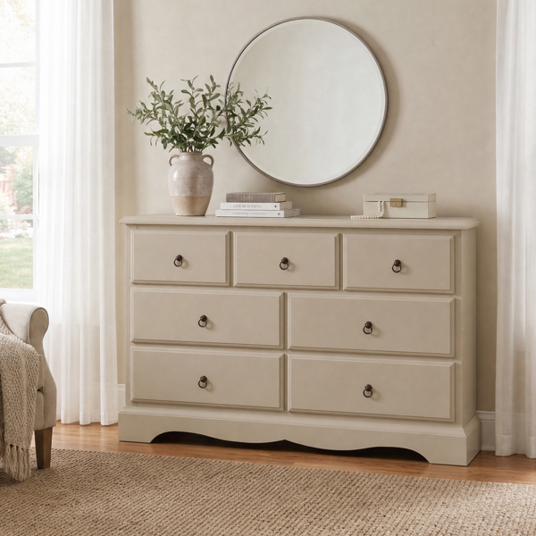 Statement Furniture Romance Large 3 Over 4 Chest of Drawers, Assembled Wide Bedroom Storage