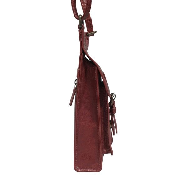 Real Hide Bags 'MYLA' Chilli Pepper Real Leather Mobile Phone Crossbody Bag