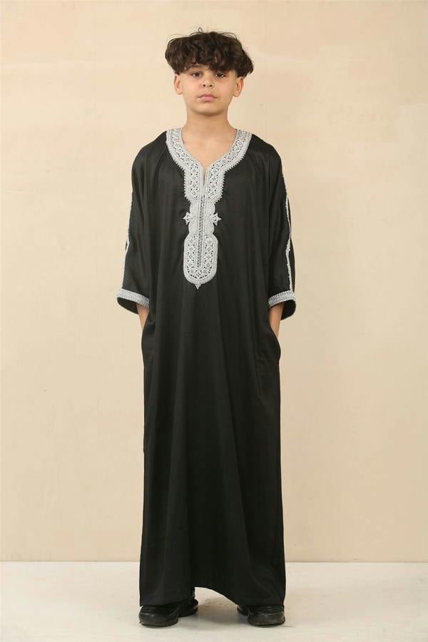 Infinity Leather Kid's Boys Moroccan Thobe Jubba Robe Eid Djellaba Gandoura
