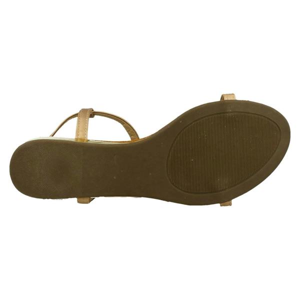 Savannah Ladies Savannah Flat T Bar Diamante Trim Casual Sandal