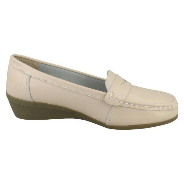 Down to Earth Ladies Down To Earth Wide Fit Wedge Heel Casual Shoes F3124