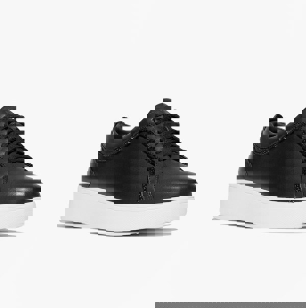 FitFlop RALLY CRYSTAL-TRIM LEATHER Womens Fashion Trainers Black