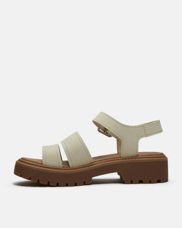 Timberland Stone Street Backstrap Nubuck Womens Sandals - Light Beige | CHO | Designer Womens Flat Sandals