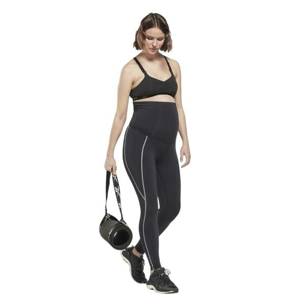 Reebok Womens/Ladies Lux High Waist Maternity Leggings - Black - 