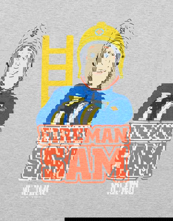 Fireman Sam Boys Grey NO.1 Hero Short Sleeved T-Shirt