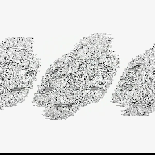 T. H. Baker 9ct White Gold 1.50ct Diamond Cluster 3 Shouldered 012555R