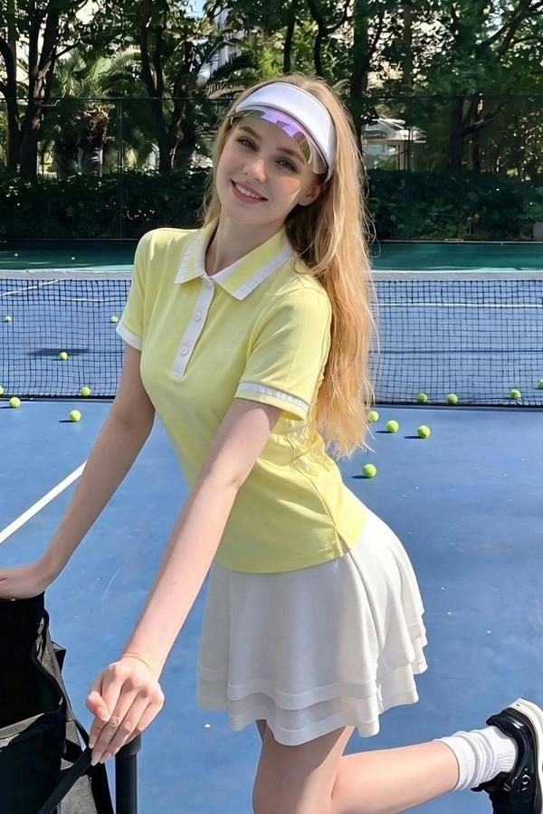 Anniou Women's Tennis Polo