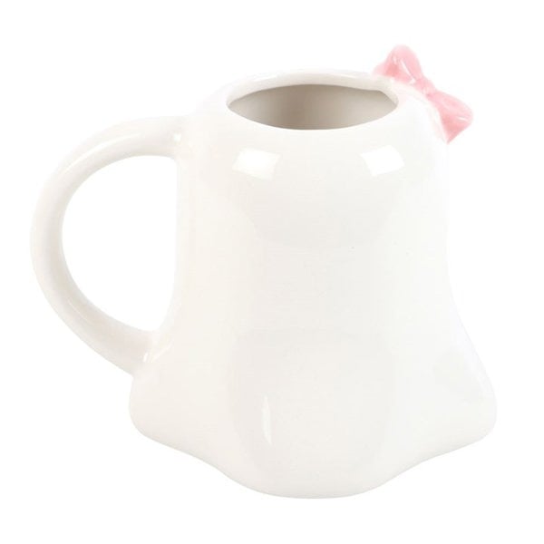 Serano Mrs Boo Ghost Shaped Mug with Bow